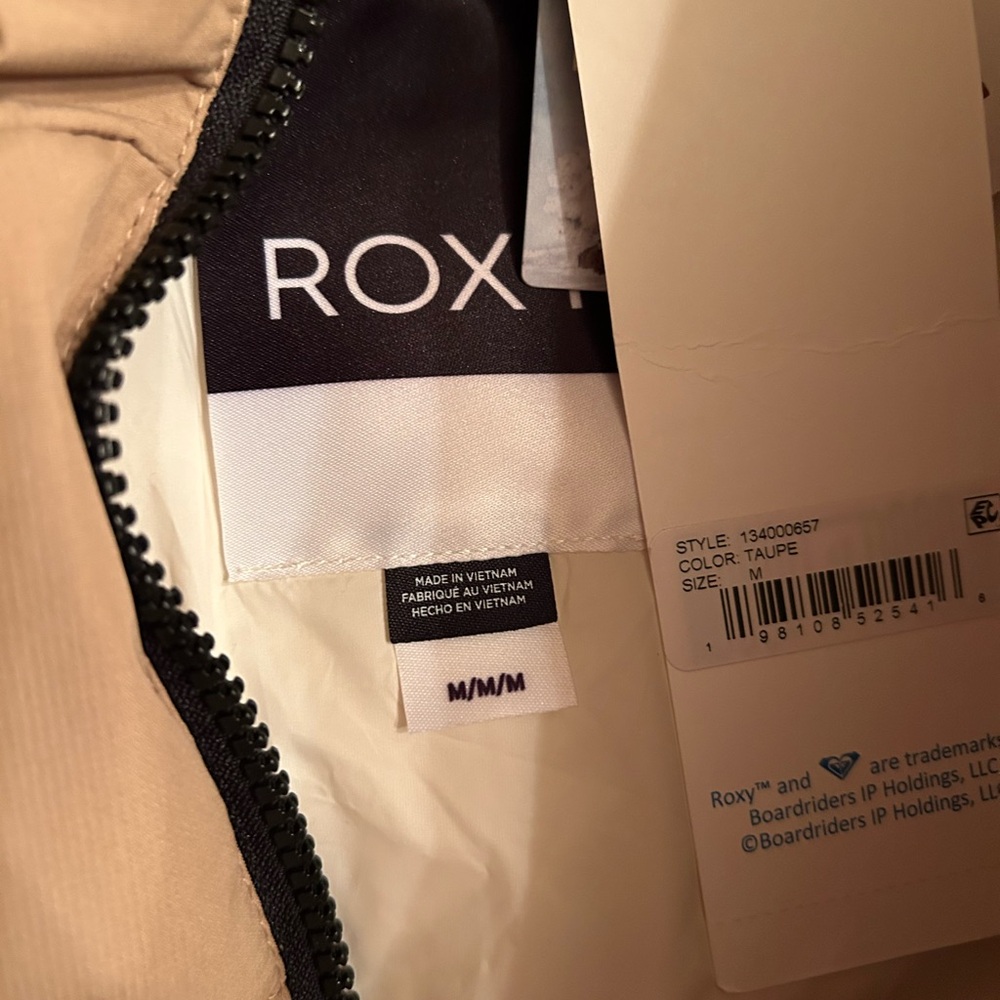 Roxy hooded beige short puffer - Picture 2 of 6